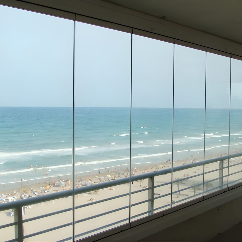 Cortina de cristal playa