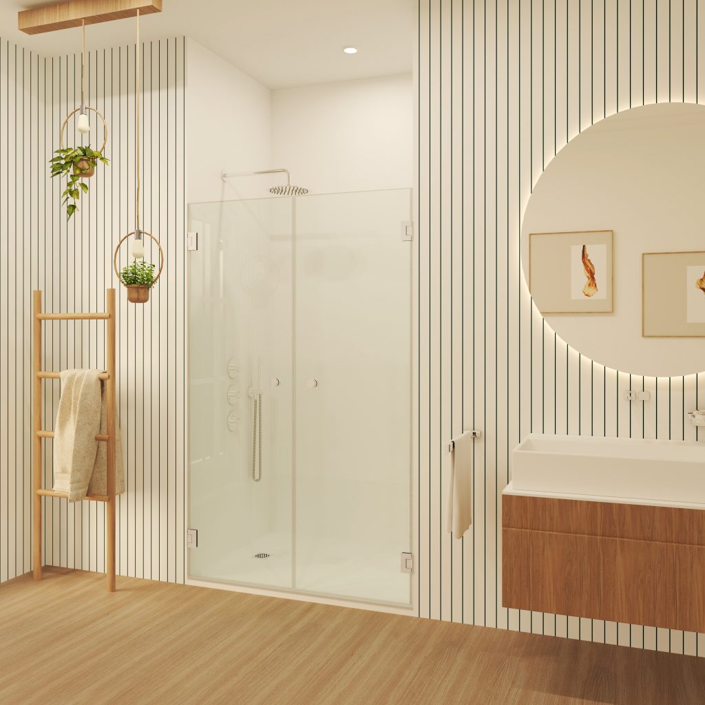 Mampara frontal dos hojas abatibles