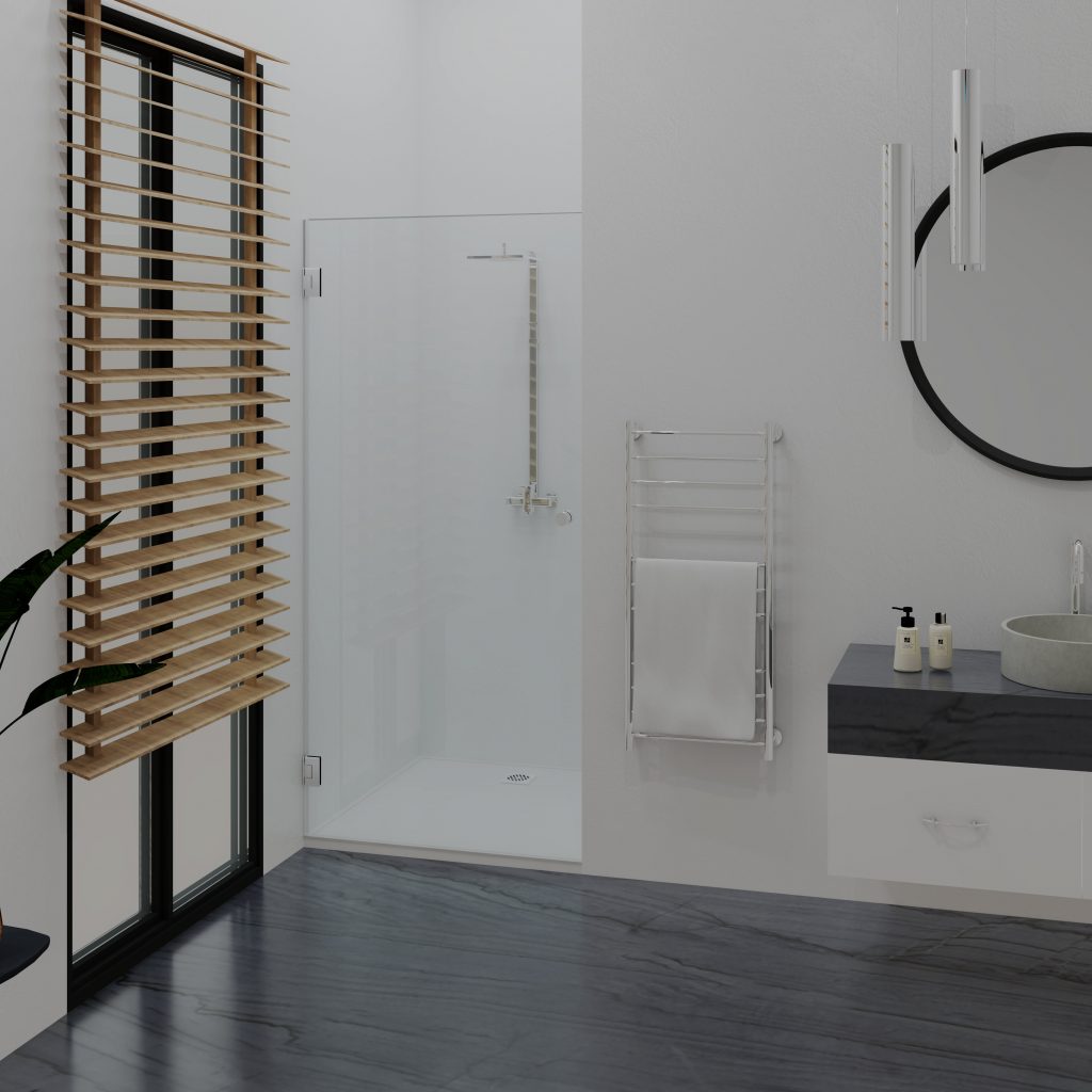 Mampara frontal una hoja abatible