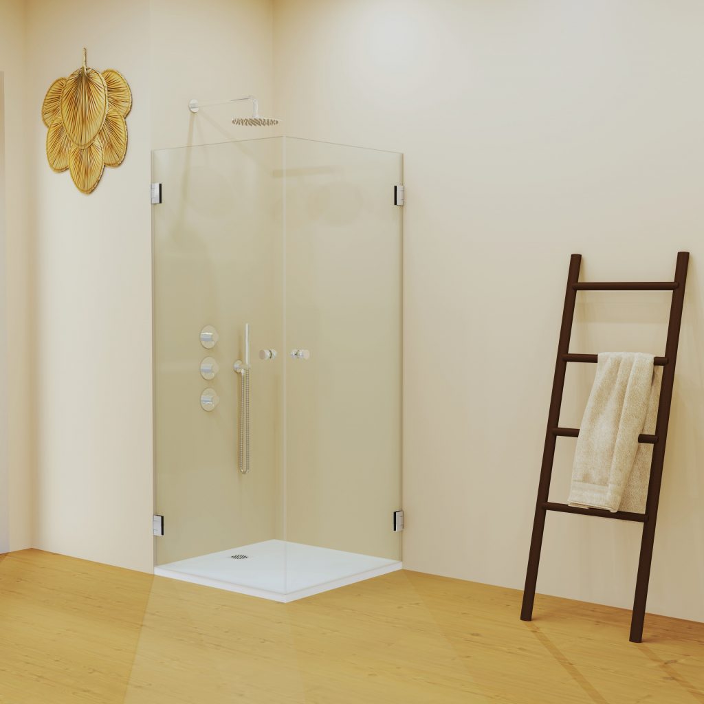 Mampara dos hojas abatibles