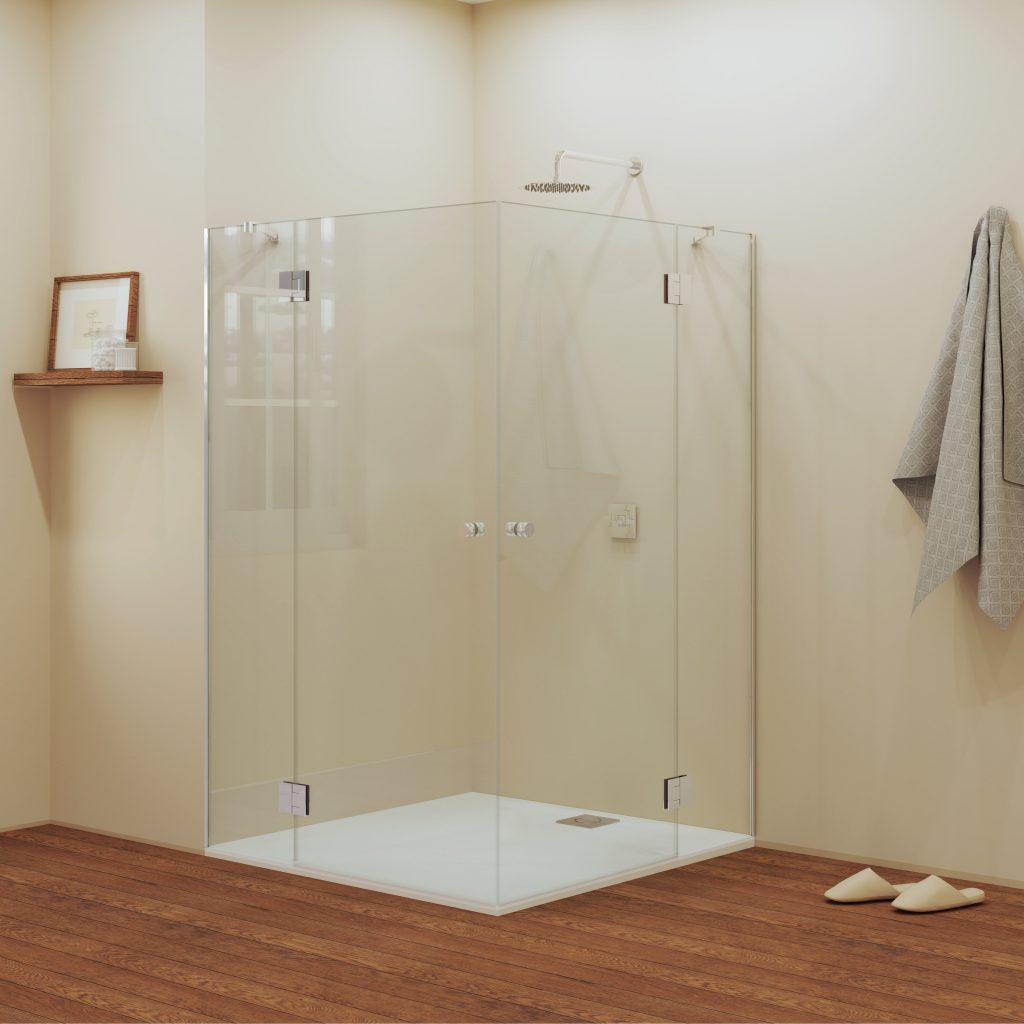 Mampara dos fijos y dos abatibles